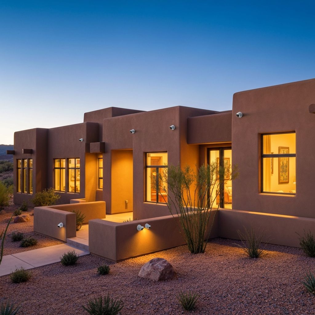 Modern Utah home with professionally installed security cameras