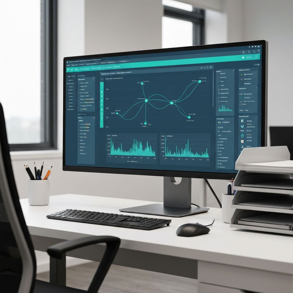 Business network monitoring dashboard showing commercial WiFi status